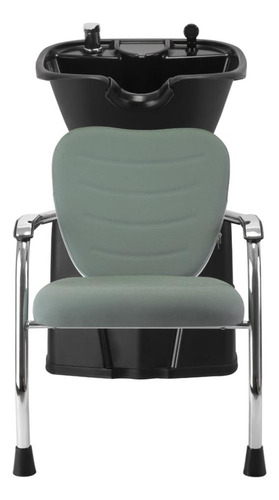 Lavatório De Cabelo Com Cuba Reclinável Dompel Preto/verde