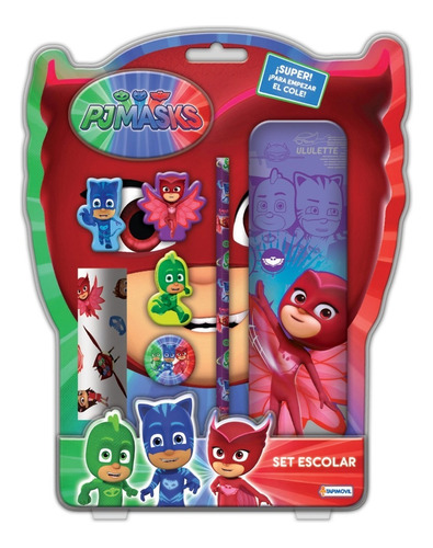 Imagen 2 de 3 de Cartuchera Completa Pj Masks Heroes En Pijama Original