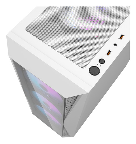 Gabinete Gamer Darkflash Dk352 Plus Atx 4 Fans Rgb Incluidos Blanco