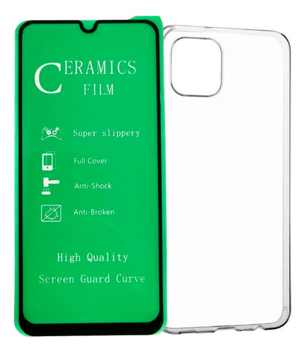 Funda Estuche Forro + Vidrio Cerámico Para Samsung A03