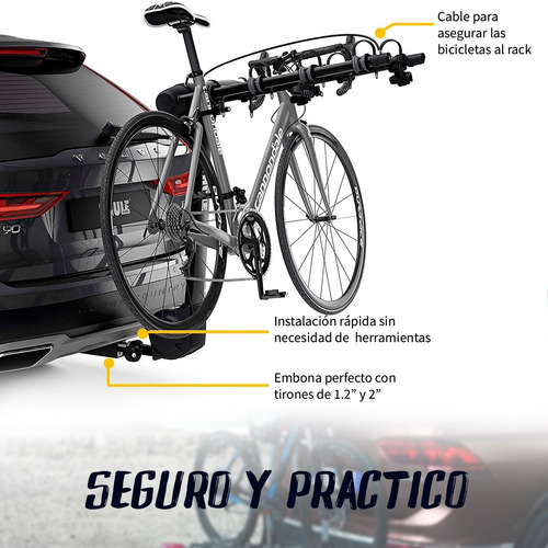 Imagen 5 de 9 de Portabicicletas De Tirón Thule Apex Xt 4 Bicicletas Nuevo