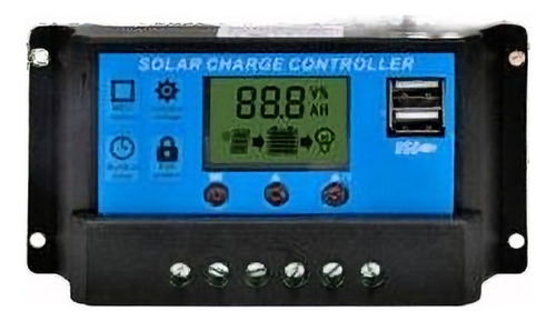 Pantalla Lcd Controlador De Carga Solar Regulador De Panel U