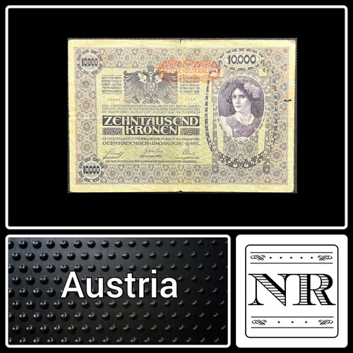 Austria - 10000 Kronen - Año 1919 - P #65 - Hiperinflación