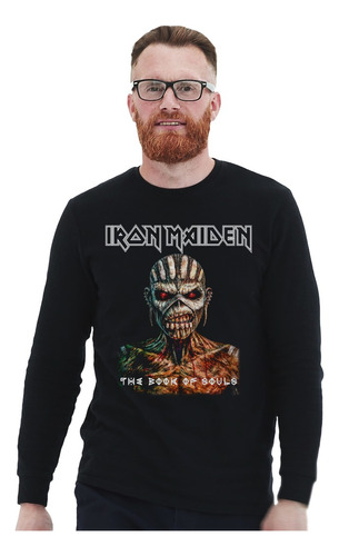 Polera Ml Iron Maiden The Book Of Souls Cover Metal Impresió