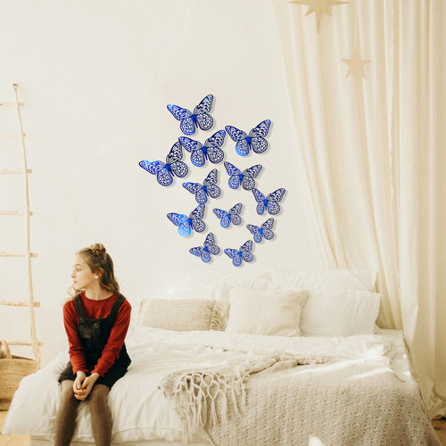 Adhesivo De Pared Con Forma De Mariposa, Papel, Mariposa, Ex
