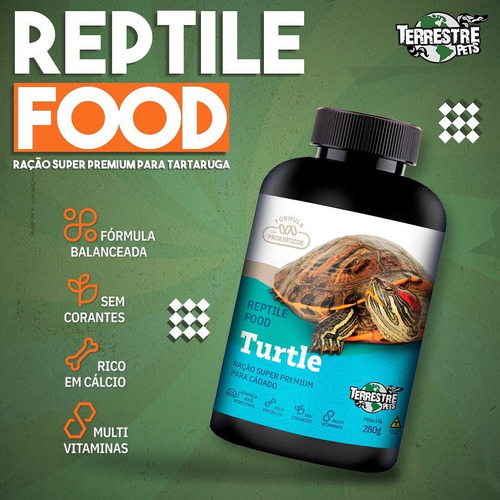 Imagem 2 de 6 de Ração Para Tartarugas 280g - Terrestre Pets - Premium
