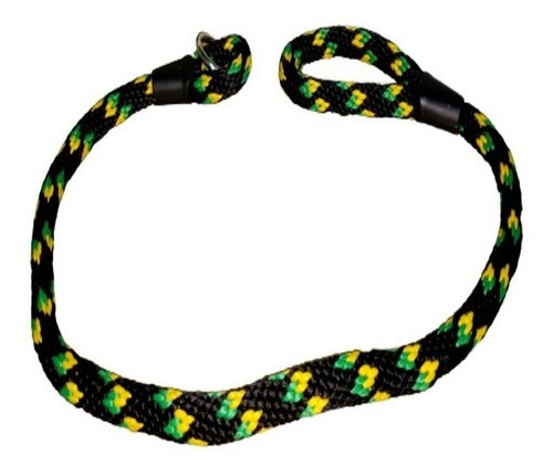 Lazo Cordón Collar De Ahogo Para Perros Negro Verde Amarillo