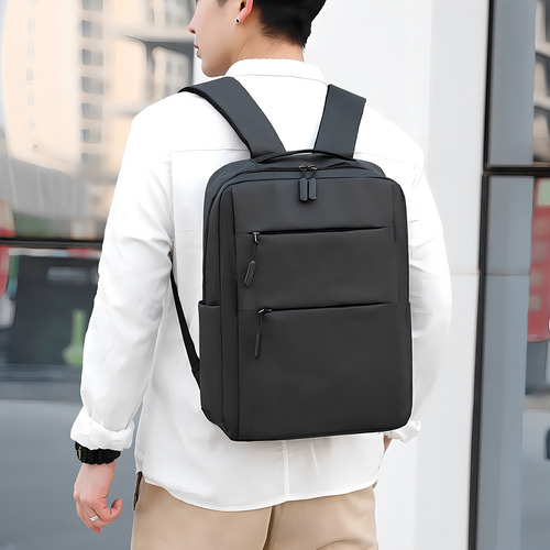 Set 3 Mochilas Bolsas Escolar Impermeable Antirrobo con Puerto Usb Cosmic Black Merion MB03 18L