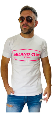 Remera Milano Estampada Slim Fit Hombre Premium Azurri 