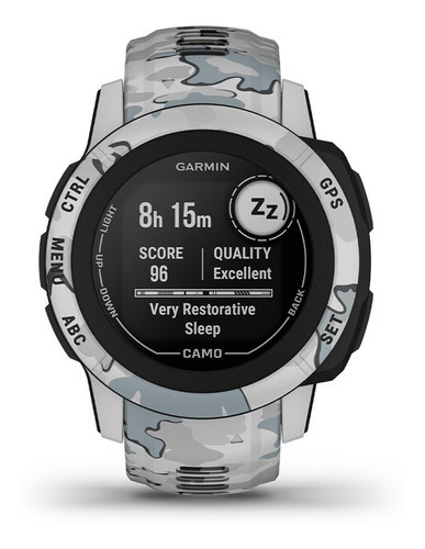 Reloj Smartwatch Garmin Instinct 2s Edición Camo Mist Color De La Malla Gris Color Del Bisel Gris Color De La Caja Negro