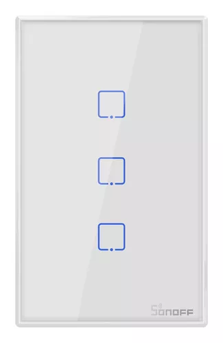 SONOFF Interruptor de luz inteligente TX WiFi, interruptor de pared  inteligente táctil Wi-Fi de 2.4 GHz, funciona con Alexa y Google Home, apto  para