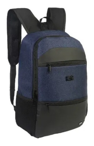 Mochila Porta Notebook Travel Tech Smart 51261 Azul Color Azul oscuro Diseño de la tela Liso