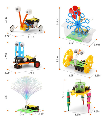 Kit De Robótica Stem Science Wesayee 6-8 8-12 Com 6 Robôs E