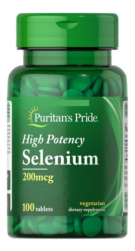 Selenio 200mcg 100 Tabletas Vegan Puritan's Pride / Yoursups Sabor Natural