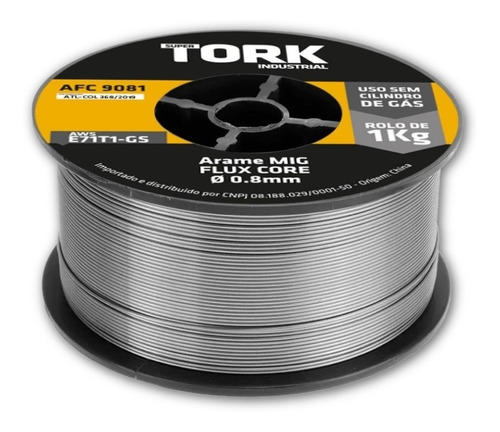 Imagem 4 de 9 de Arame Para Solda Mig Uso Sem Gás 0.8mm - Kit 2 Rolos De 1 Kg