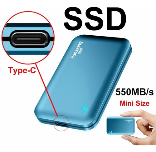 Imagen 2 de 9 de Disco Externo Solido Ssd Usb 3.2 Gen2+tipo-c