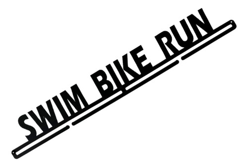 Medallero En Acero Con Texto De   Swim Bike Run 