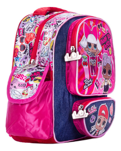 Mochila Lol Surpise Born To Rock Ruz Color Rosa Diseño De La Tela Liso