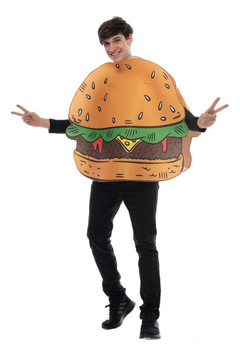 1 Disfraz De Cosplay De Hamburguesa Con Comida For Adultos