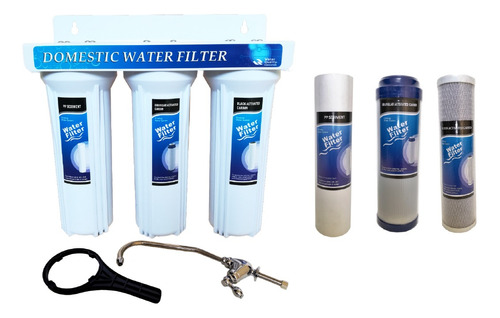 Filtro Purificador De Agua 3 Etapas Y Membranas De Repuesto 