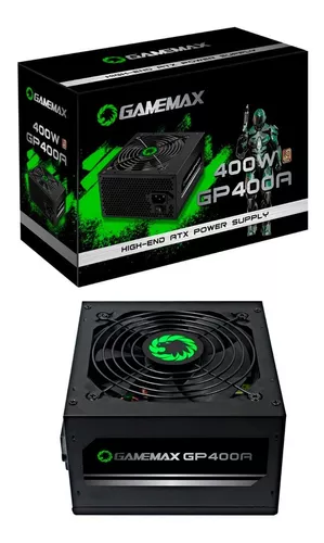 Fonte Gamer ATX 400W Gamemax PFC Ativo, 80 Plus Bronze, GP400A