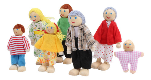 Muñecas Dollhouse Accessory Family Doll, Miniatura De Pino