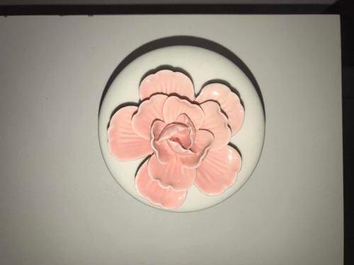 Porta Jóias De Porcelana Com Tampa De Rosa