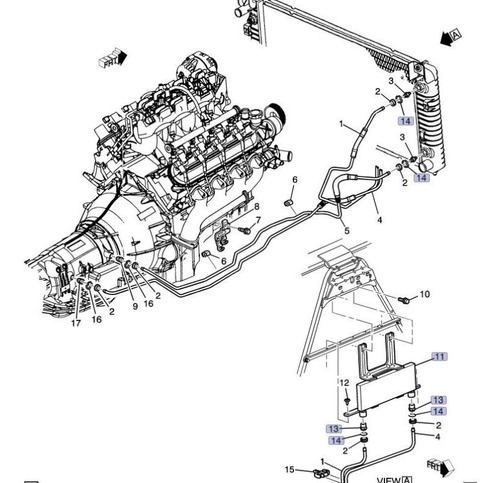 Enfriador Aceite Transmision Silverado 3500 8.1l V8 2003