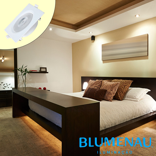 Kit 3 Spot Super Led Quadrado Embutir 8w Branco Neutro 4100k