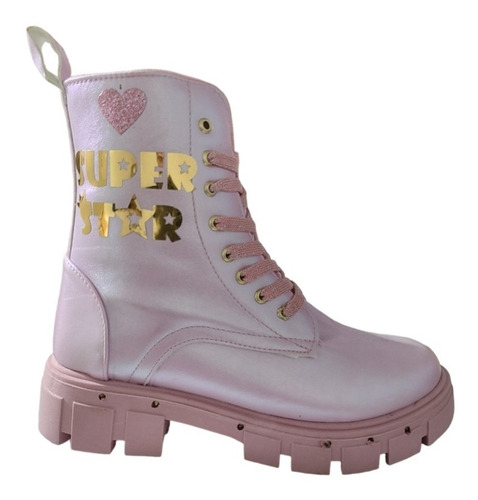 Bota Luz Led Chunky Super Star Tornasol Para Niña