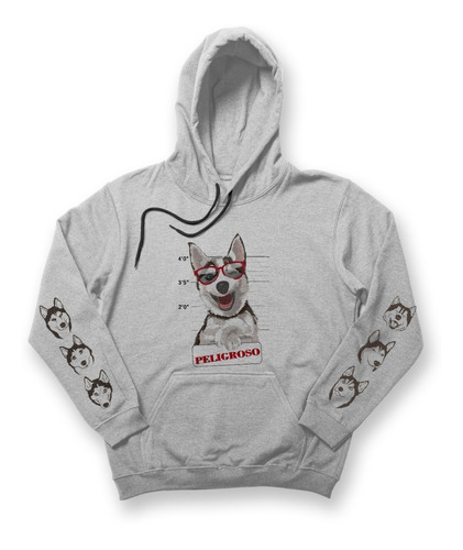 Sudadera Perro Peligroso Husky Animañ Niños /adultos Unisex 