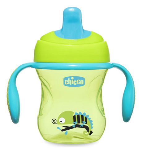 Vaso Bebe Chicco Training Cup Con Asas Y Boquilla 200m 6m+ Color Verde