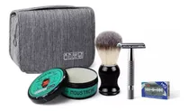 Comprar Kit Navaja Rasuradora Clasica Jabón Afeitar Hisopo Barbería