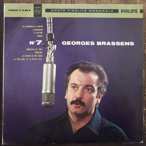 Lp Vinil 10 (vg) Georges Brassens 7 Ed Fr 1960 Importado Ex
