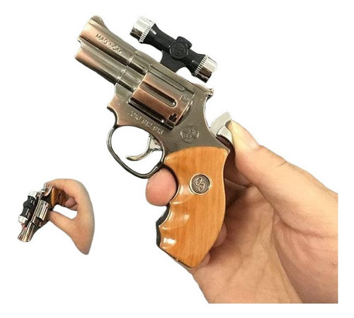 Mini Encendedor Soplete Revolver Magnum + Laser Am48