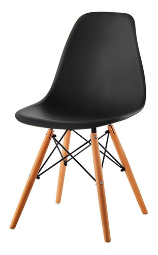 Sillas Eames En Plastico Con Patas De Madera De Haya 