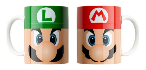 Mugs Pocillos Mario Bros Y Luigi Pack X2