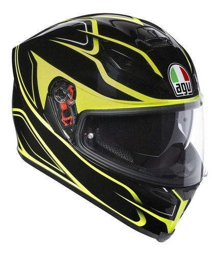 Casco para moto integral AGV K5 S 210041A  black y yellow magnitude talle XL 