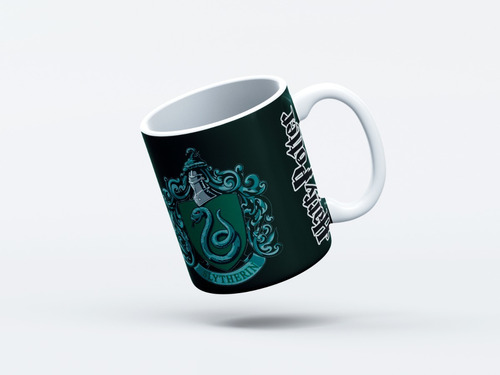 Taza Premium Escudo Casa Slytherin 