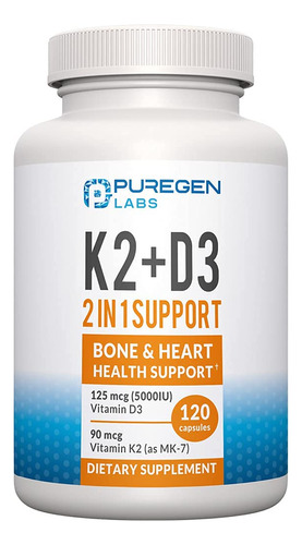 Frmula 2 En 1 De Alta Potencia 90 Mcg De Vitamina K2 (mk7) Y