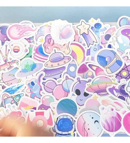 Pegatinas De Dibujos Animados De Cielo Estrellado Para Niños