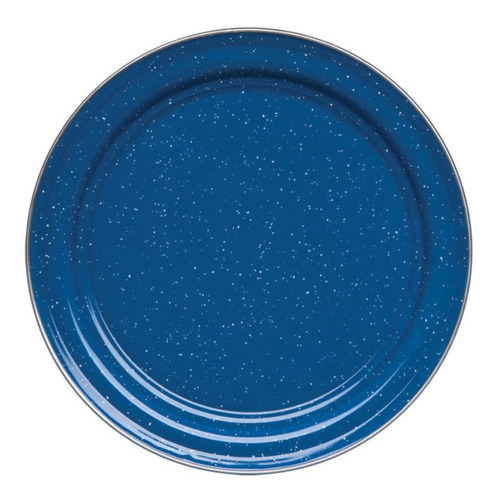 Plato Llano 30 Cm De Acero Vitrificado Azul Cinsa