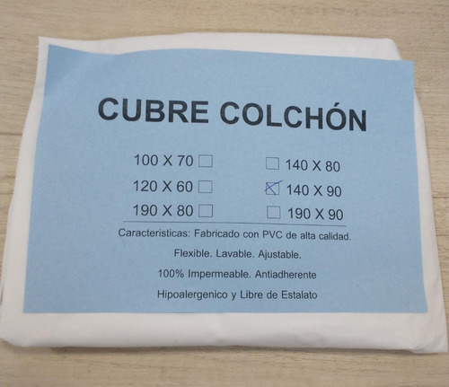 Funda Cubre Colchon Pvc Para Cuna Funcional 1 1/2 Plaza