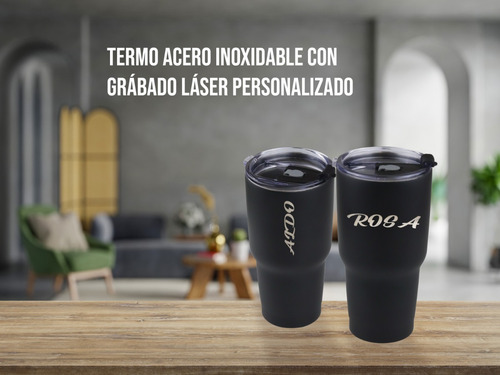Imagen 6 de 10 de Vaso Termo Acero Inoxidable P/cafe 30oz Térmico Frío Calient