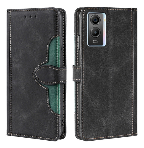 Funda De Poliuretano Stitching Skin Feel Para Vivo Y55s 5g