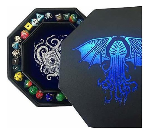 Dado Para Juego De Rol - Fantasydice-cthulhu Tome-blue- 