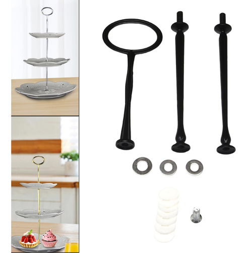 Mango Para Soporte De Pastel, Varilla De Hardware, Negro