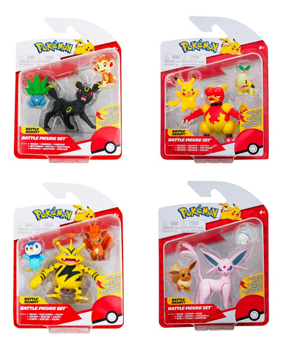 Pokémon Set 3 Figuras Modelos Surtidos Muñecos Originales