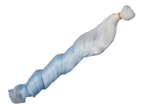 Doll Hair Weft Row, Branco, Azul, Gradiente, 30 Cm, Lavável,