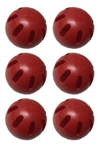 Paquete De 6 Bolas De Color Rojo Exclusivo, Incluye 6 Bolas